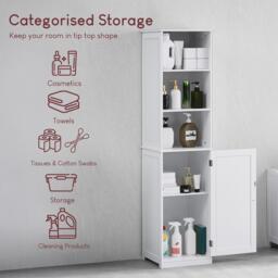 Lassic Bath Vida Priano 1 Door 2 Shelf Tall Cabinet - thumbnail 3