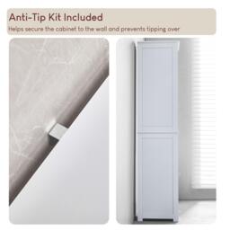 Lassic Bath Vida Priano 1 Door 2 Shelf Tall Cabinet - thumbnail 6