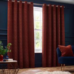 Paoletti Galaxy Fully Lined Chenille Eyelet Curtains