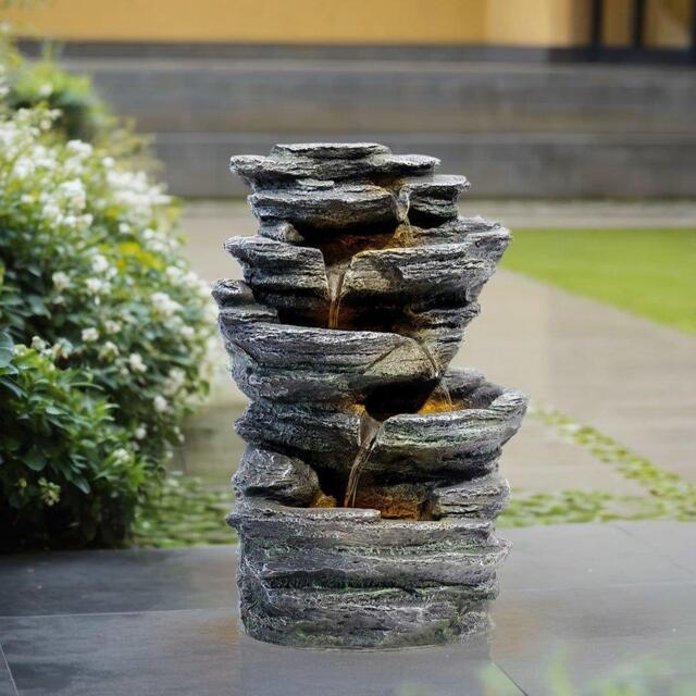 Breeins Garden Outdoor LED Fountain Rockery Decor - image 1