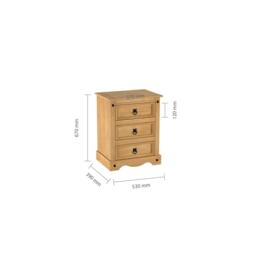 Birlea Corona Large 3 Drawer Bedside - thumbnail 8