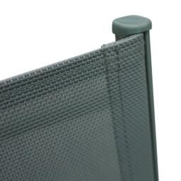 Linea Double Seat Glass Top Table Metal Frame Garden Bench - thumbnail 3