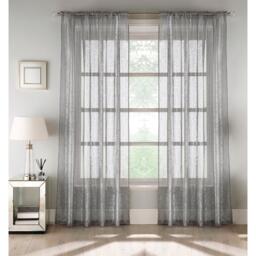 Enhanced Living Pandora Metallic Print Rod Pocket Panel - Pair - thumbnail 1