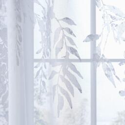 Catherine Lansfield Wisteria Floral Slot Top Voile Curtain Panel - thumbnail 3
