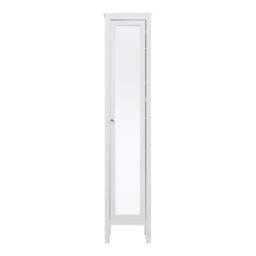 Kabinet UK Slim White Tall Cabinet with Mirror Door - thumbnail 3