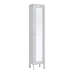 Kabinet UK Slim White Tall Cabinet with Mirror Door