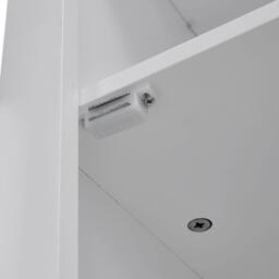 Kabinet UK Slim White Tall Cabinet with Mirror Door - thumbnail 2