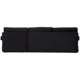 Fifty Five South Ralph Three Seat Black Velvet Right Chaise Sofa - thumbnail 3