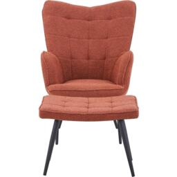 Shankar Paris Boucle Armchair & Footstool Set - thumbnail 4