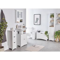 VonHaus Holbrook White Slimline Bathroom Canbinet - thumbnail 2