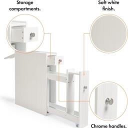 VonHaus Holbrook White Slimline Bathroom Canbinet - thumbnail 7