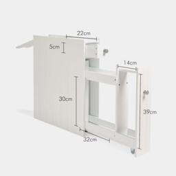 VonHaus Holbrook White Slimline Bathroom Canbinet - thumbnail 6