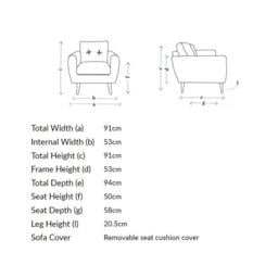 Jack Wills Jack Armchair in Velvet - thumbnail 3