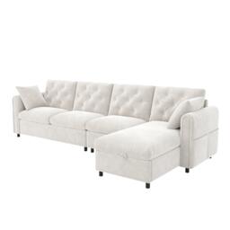 Urban Meuble Modern L-Shaped Sofa with Storage Chaise - thumbnail 9
