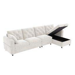 Urban Meuble Modern L-Shaped Sofa with Storage Chaise - thumbnail 8