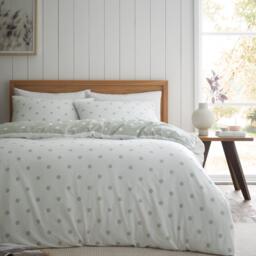 Catherine Lansfield Brushed Polka Dot Cotton Duvet Cover Set - thumbnail 2