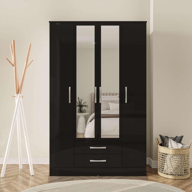Birlea Lynx 4 Door 2Drw/Mirror W - image 1