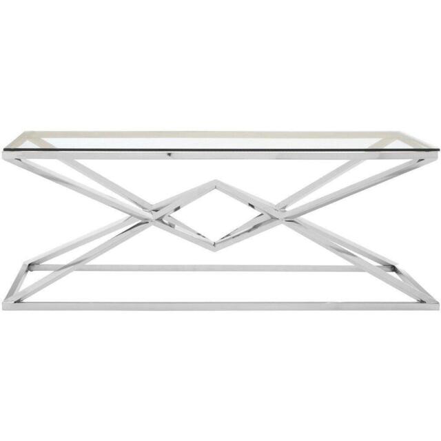 Interiors by Premier Allure Silver Rectangular Coffee Table