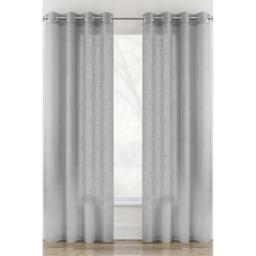 Enhanced Living Crete Linen Looks Sheer Eyelet Panel - Pair - thumbnail 1