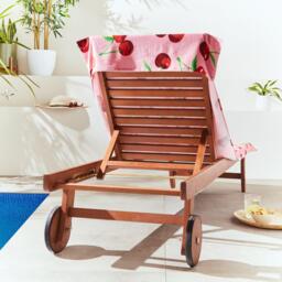 Catherine Lansfield Cherries Cotton Beach Sun Lounger Towel - thumbnail 2