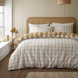 Catherine Lansfield Brushed Seersucker Gingham Duvet Cover Set - thumbnail 2