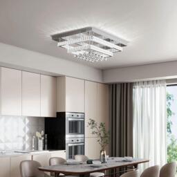 Kabinet UK 2-Tier Rectangular Crystal Ceiling Light - thumbnail 3