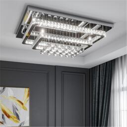 Kabinet UK 2-Tier Rectangular Crystal Ceiling Light - thumbnail 4