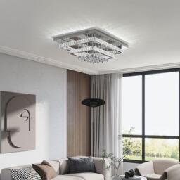 Kabinet UK 2-Tier Rectangular Crystal Ceiling Light