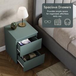 Lassic Vida Designs Denver 2 Drawer Large Bedside Chest - thumbnail 7