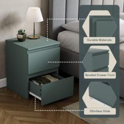Lassic Vida Designs Denver 2 Drawer Large Bedside Chest - thumbnail 8