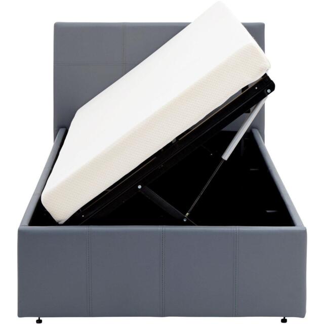 GFW Side Lift Ottoman Storage Bed 90cm with Mattress
