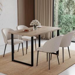 Lassic 4 Seater Dining Table With U Shape Legs
