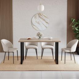 Lassic 4 Seater Dining Table With U Shape Legs - thumbnail 3