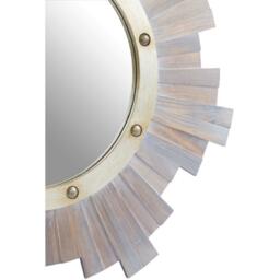 Interiors by Premier Sunburst Wooden Wall Mirror with Nail head - thumbnail 3
