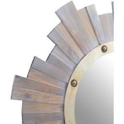 Interiors by Premier Sunburst Wooden Wall Mirror with Nail head - thumbnail 4