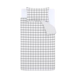 Bianca Check And Stripe Cotton Duvet Cover Set - thumbnail 5
