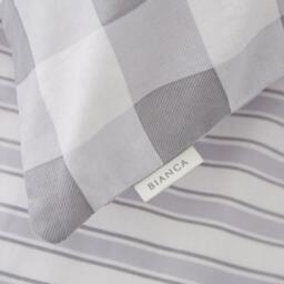 Bianca Check And Stripe Cotton Duvet Cover Set - thumbnail 3