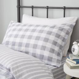 Bianca Check And Stripe Cotton Duvet Cover Set - thumbnail 2