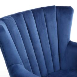 Kabinet UK Blue Vintage Old-fashion Velvet Wing Back Armchair - thumbnail 3