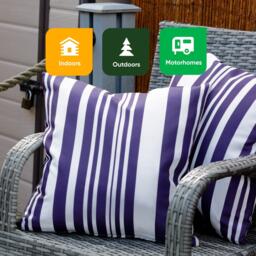 Streetwize Outdoor Blue Stripe Scatter Cushions - thumbnail 6