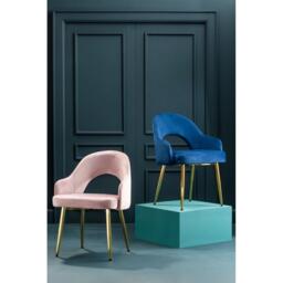 Interiors by Premier Dani Midnight Velvet Dining Chair - thumbnail 2