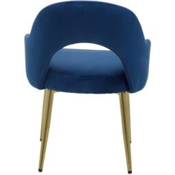 Interiors by Premier Dani Midnight Velvet Dining Chair - thumbnail 3