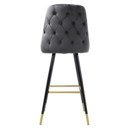 Kabinet UK Set of 2 Modern Velvet Bar Stools - thumbnail 5