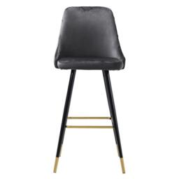 Kabinet UK Set of 2 Modern Velvet Bar Stools - thumbnail 2