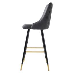 Kabinet UK Set of 2 Modern Velvet Bar Stools - thumbnail 4