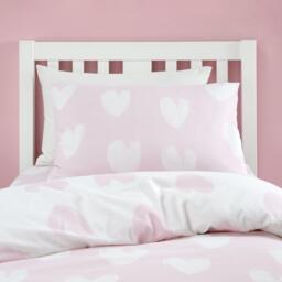 Catherine Lansfield Brushed Cotton Hearts Reversible Duvet Cover Set - thumbnail 3