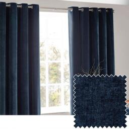 Yard Heavy Chenille Fully Lined Eyelet Curtains - thumbnail 1