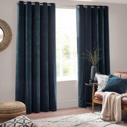 Yard Heavy Chenille Fully Lined Eyelet Curtains - thumbnail 2