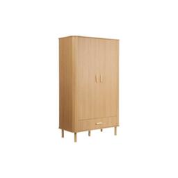 Birlea Axel 2 Door 1 Drawer Fluted Wardrobe - thumbnail 4
