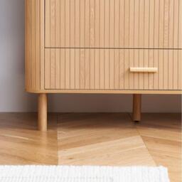 Birlea Axel 2 Door 1 Drawer Fluted Wardrobe - thumbnail 3